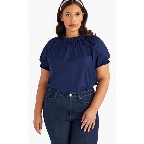 Hill House Tops Hill House Home Kit Top Ruffle Short Sleeve Blouse